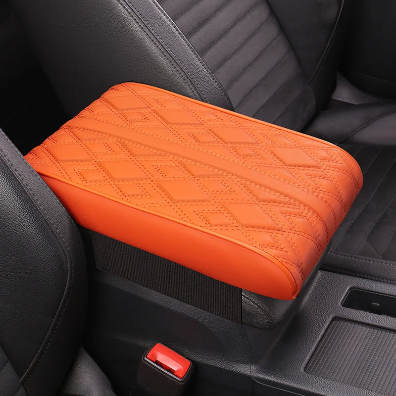 Nappa Leather Memory Foam Car Center Console Booster Cushion for Added Support 31*20*5cm - Tslaup