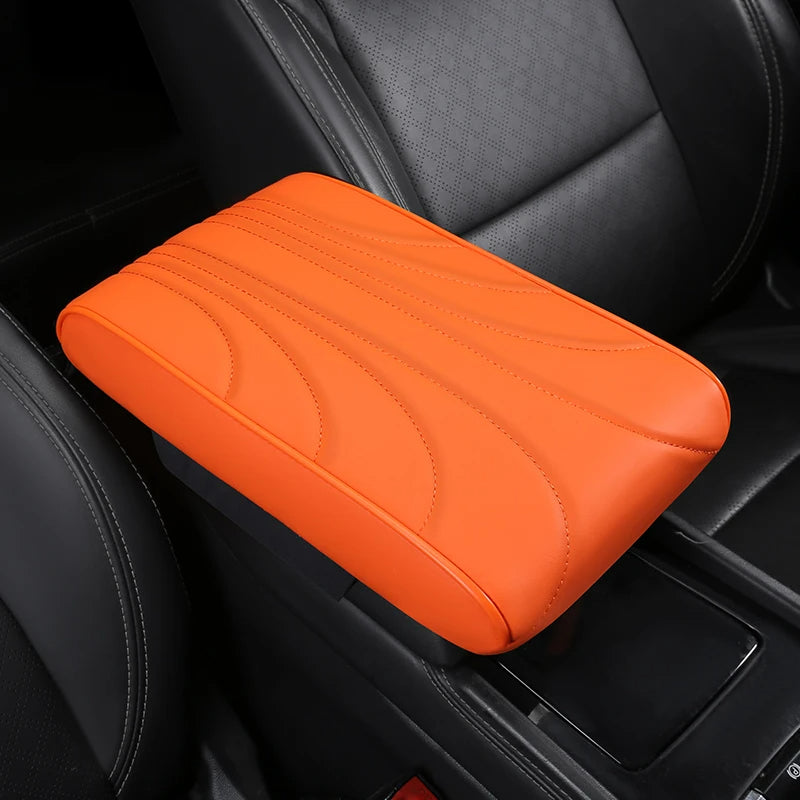 Nappa Leather Memory Foam Car Center Console Booster Cushion for Added Support 31*20*5cm - Tslaup