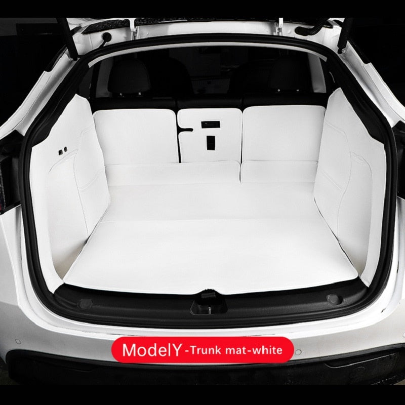 Tesla Model 3 Y Custom Fit Trunk Mat Car Durable Leather Carpet 1:1 Original - Tslaup